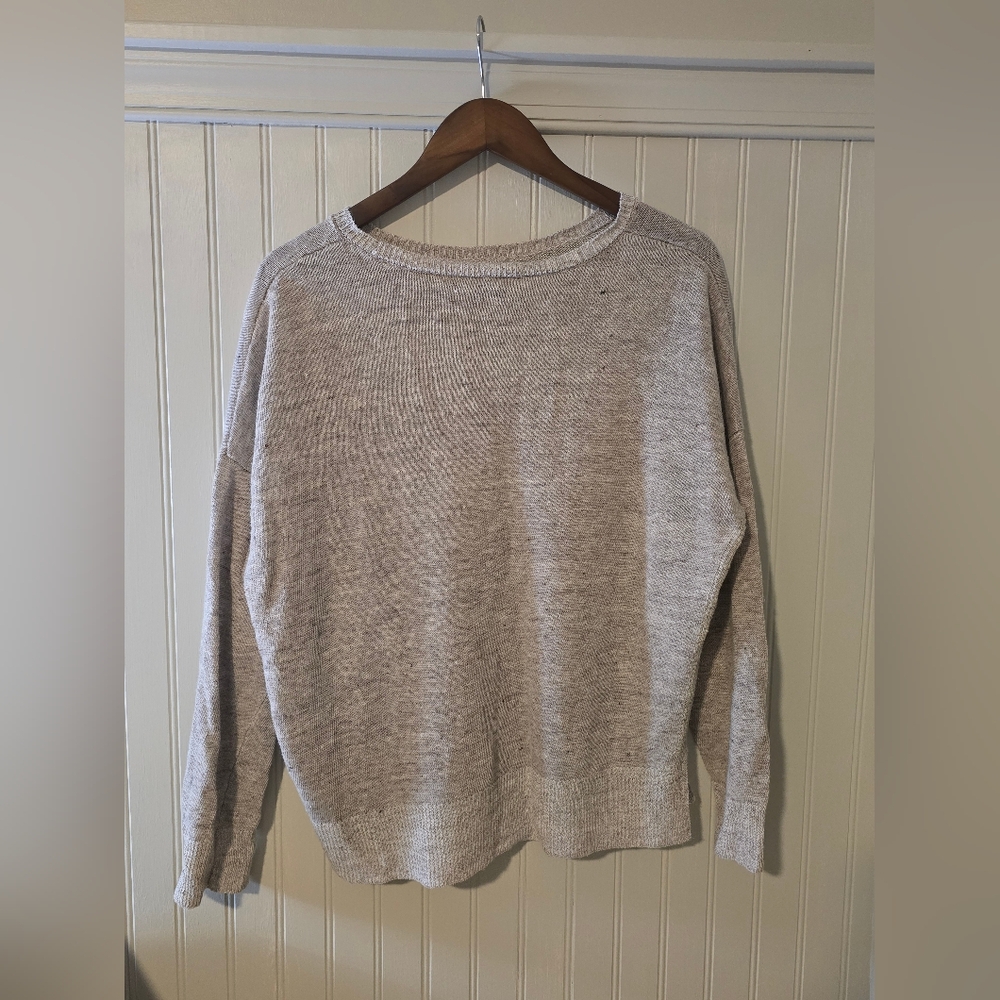 Eileen Fisher 100% Knit Linen Sweater Large